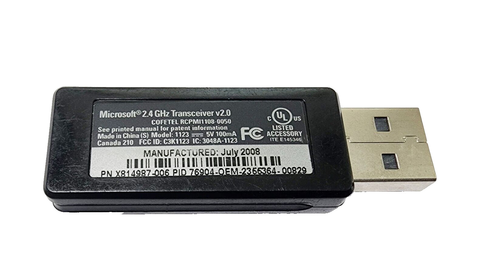 Microsoft Natural Wireless 7000 Dongle Receiver USB