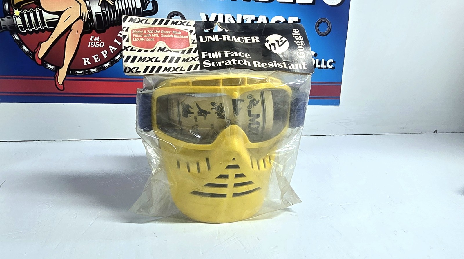 Vintage MXL Model X-700 Uni-Racer Full Face Goggles