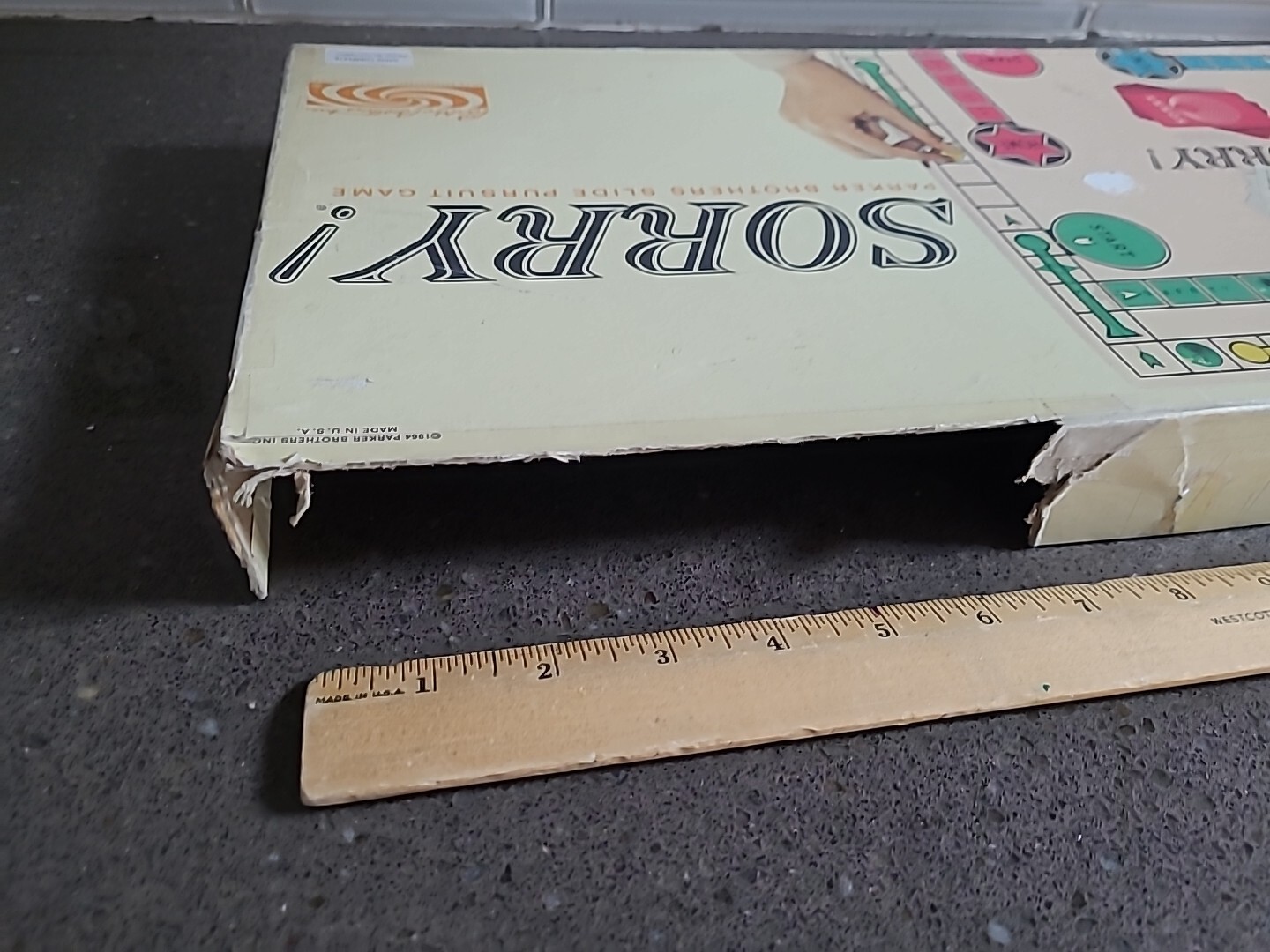 1964 SORRY Board Game Parker Brothers Complete Vintage Complete