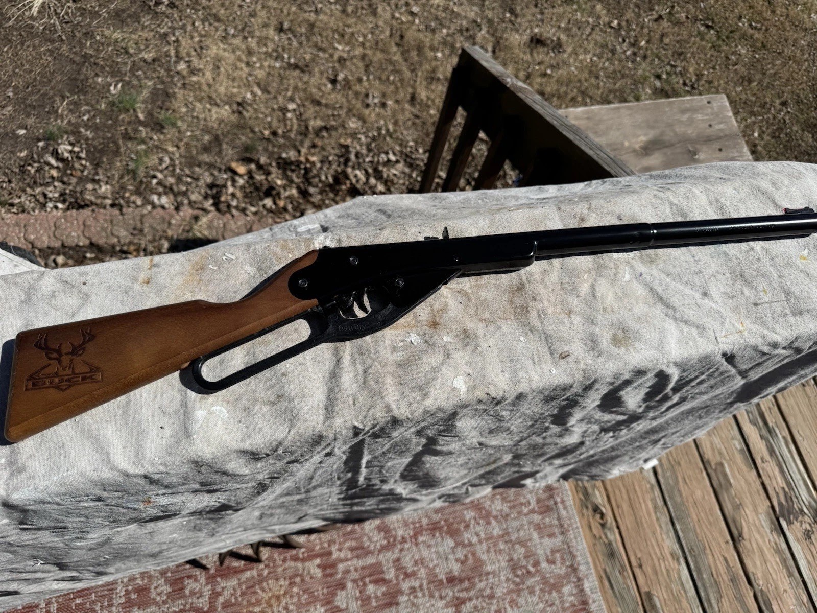 DAISY Buck 105 .177BB 350 FPS 30in Black Wood Lever Air Rifle EUC