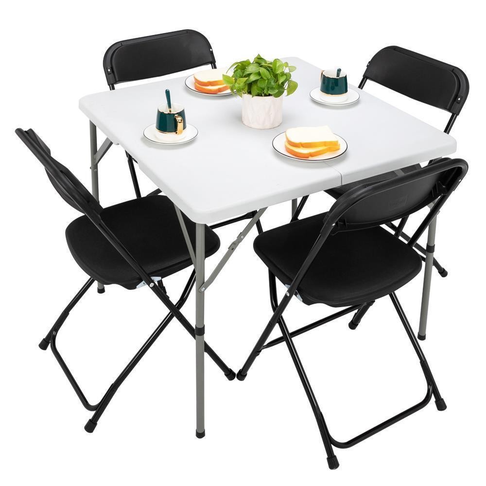 34" Protable Foldable Square Table Camping Hiking Picnic Plastic Serving Tables