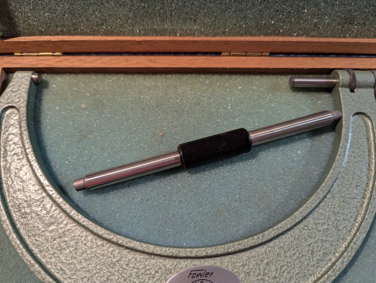 Fowler Helios Micrometer 6-7" .0001 With Setting Standard + Wood Box