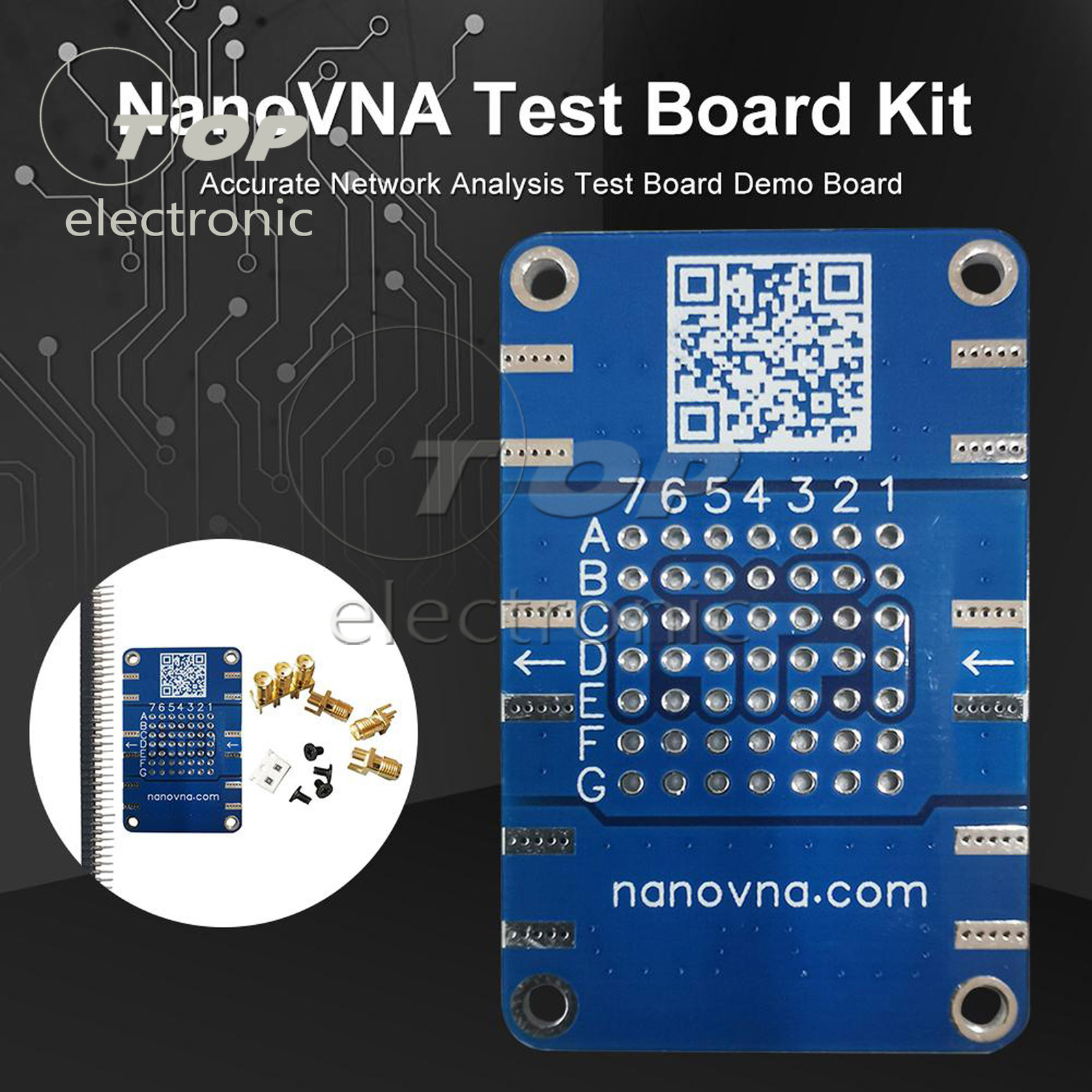 NanoVNA Testboard Kit Tool Durable Accurate Network VNA Analysis Test Demo Board