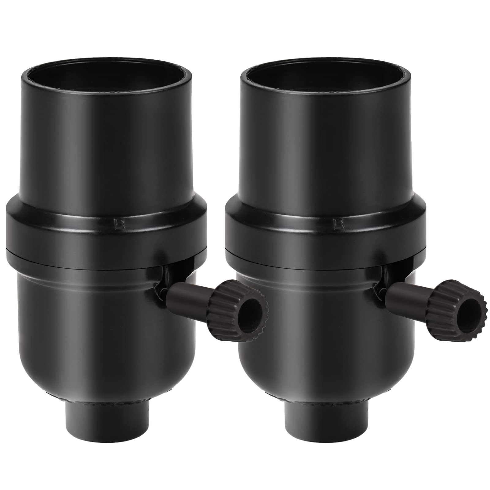 2 Pack 3-Way Lamp Socket Replacement E26 Base – UL Listed Turn Knob Low-Med-High