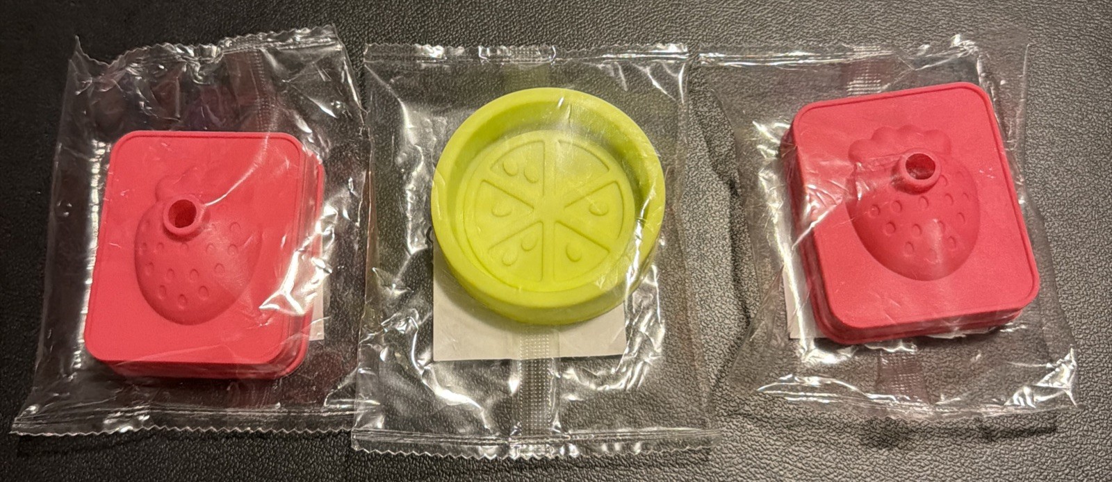 NEW 3 piece lot ~ Mocktail/Cocktail Strawberry, Lime Lemon Ice Mold
