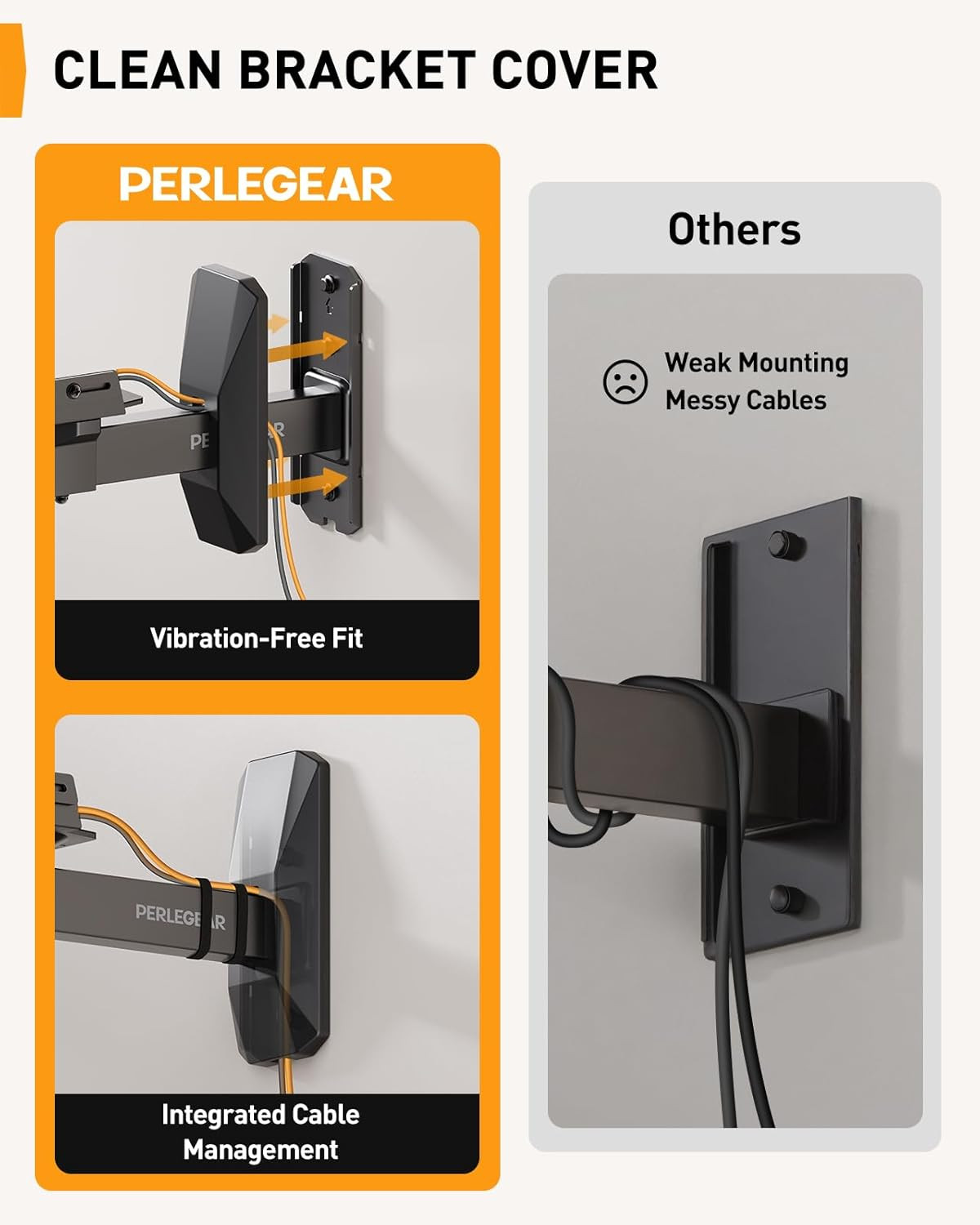 Speaker Wall Mounts, Bookshelf Speaker Mounting Brackets with Dual Side Stable C