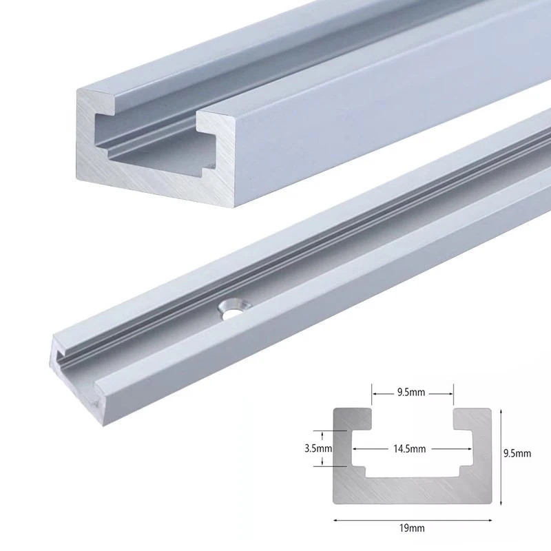 T Track 600mm Aluminium T-slot Miter Slide Fixture Slot Woodworking Router Tool