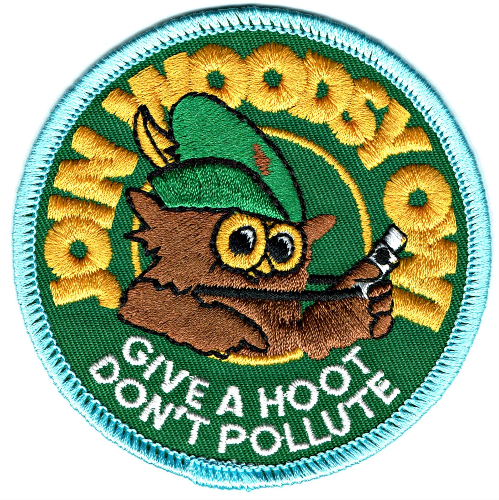 OFFICIAL WOODSY OWL Patch Iron-on Embroidered Smokey Bear Girl Boy Friend - New