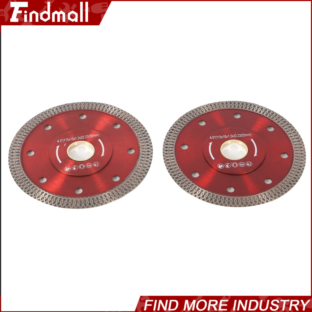 Findmall 2Pack 4.5" Diamond Porcelain Saw Blade Super Thin Ceramic Cutting Discs