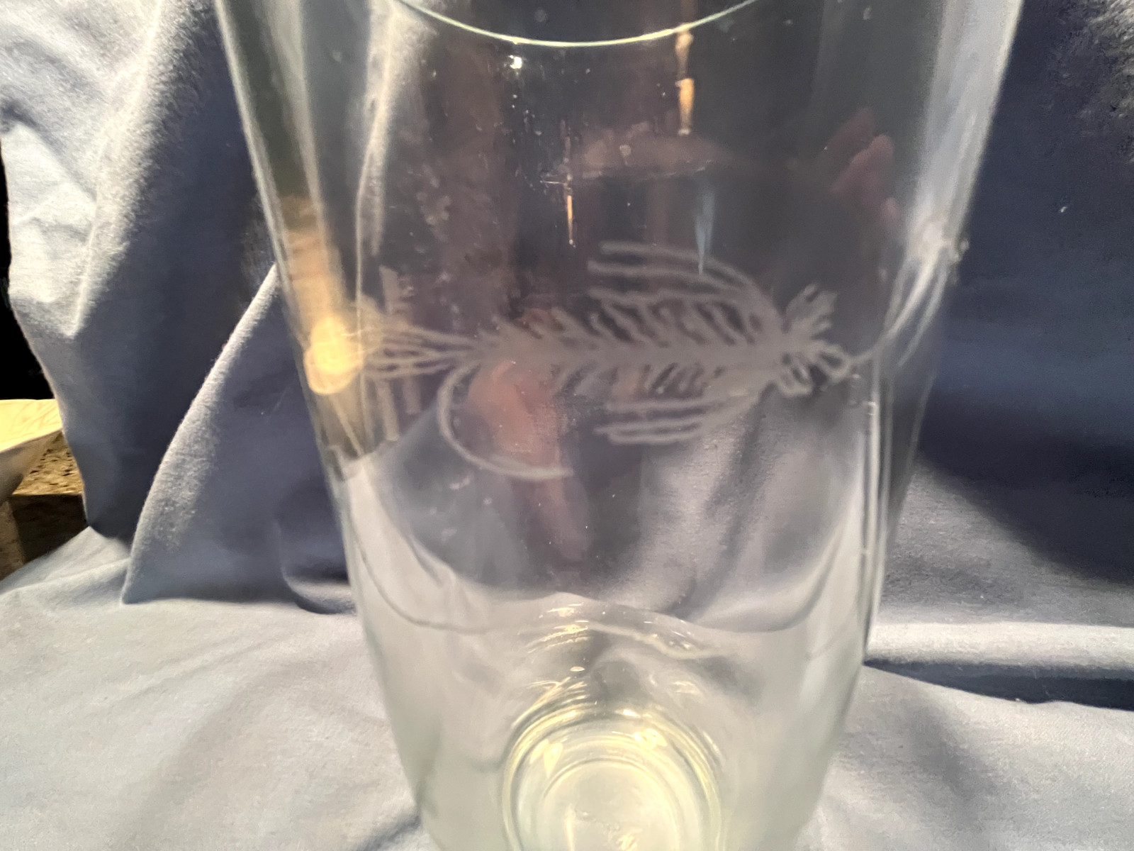 Dry Flies On 16 oz Libby Drinking Glasses-4 DIFFERENT FLY FISHING FLIES-BrandNew