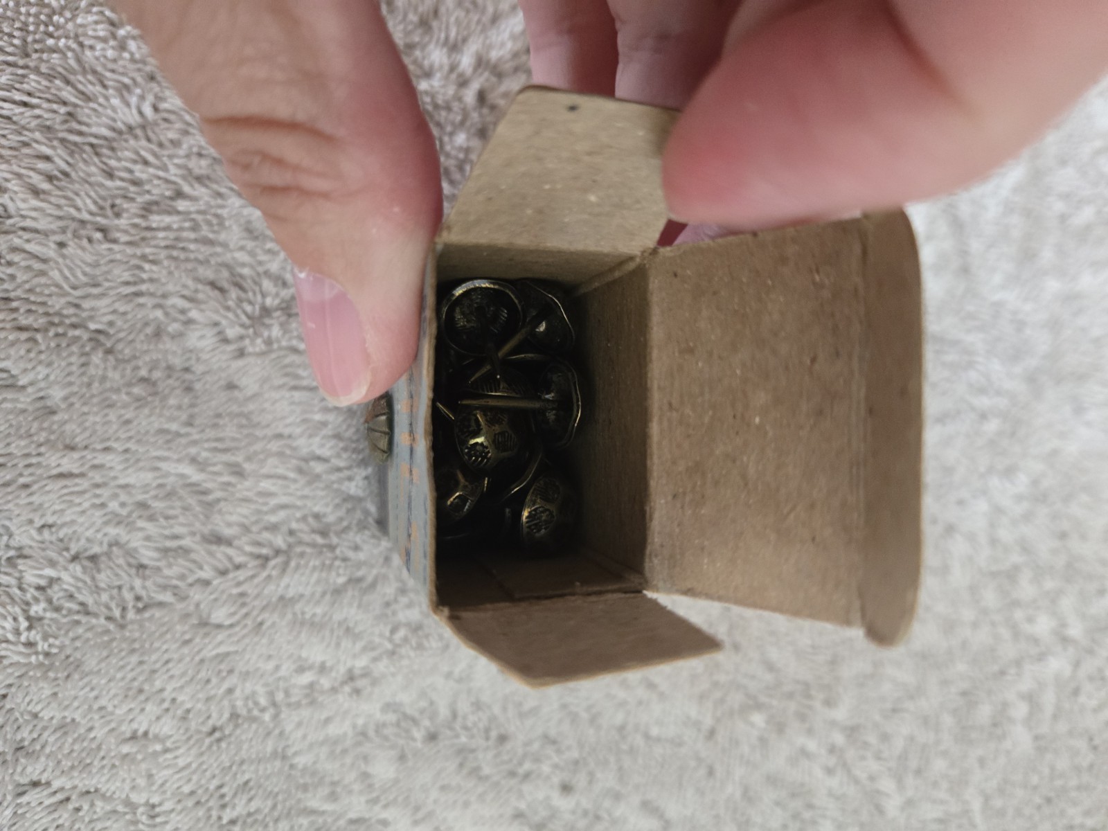 Antique Upholstery Nails In Box