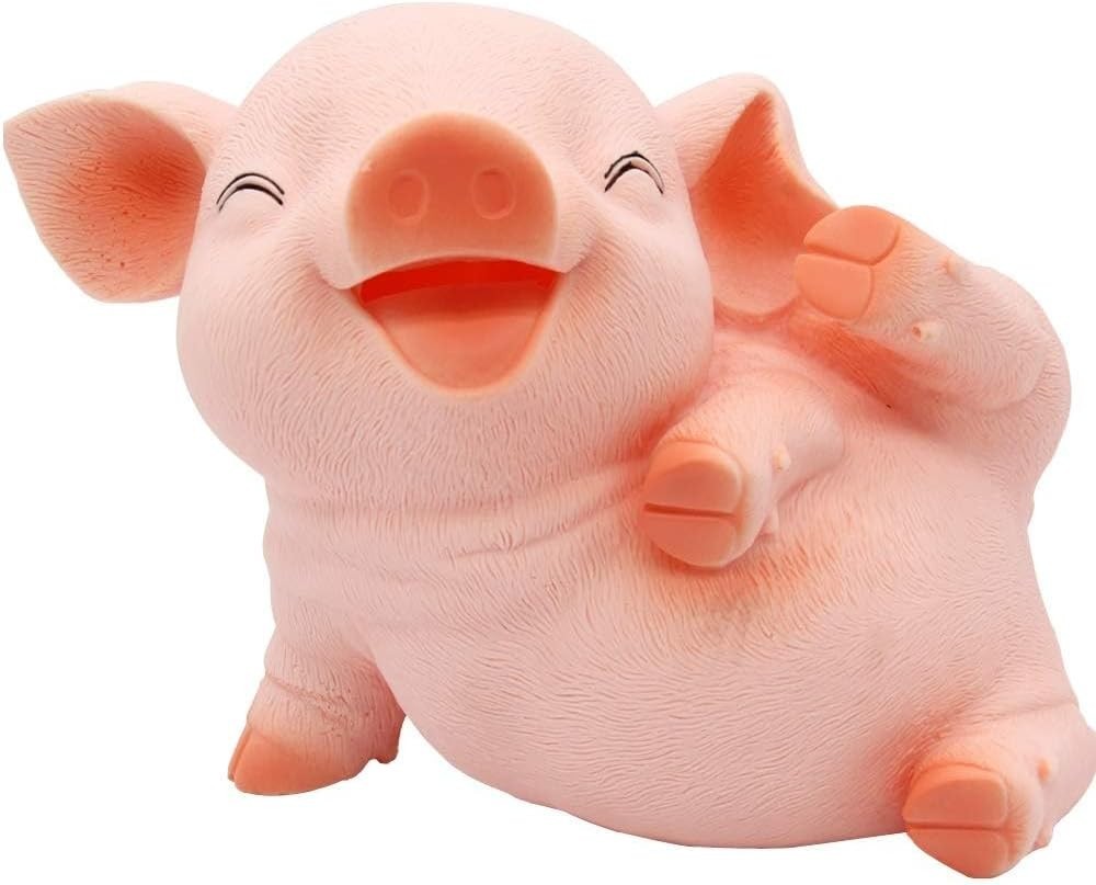 Squint Pig Money Bank Shatterproof Creative Piggy Bank Stores Coin Birthday Gift