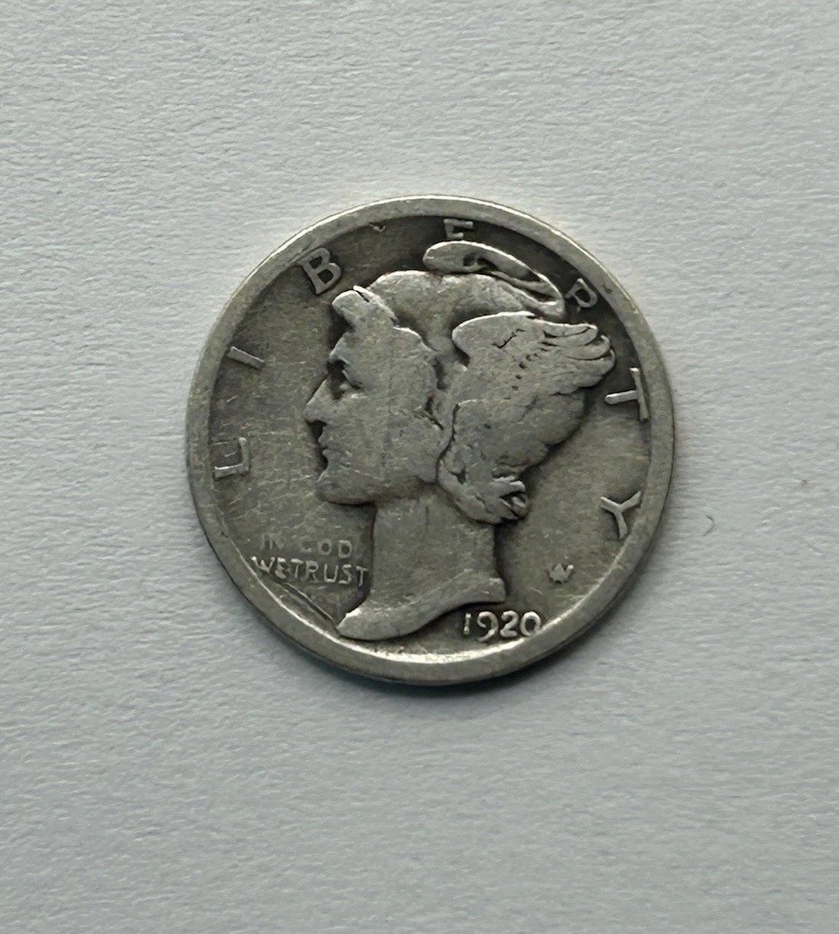 1920 Mercury Dime VG