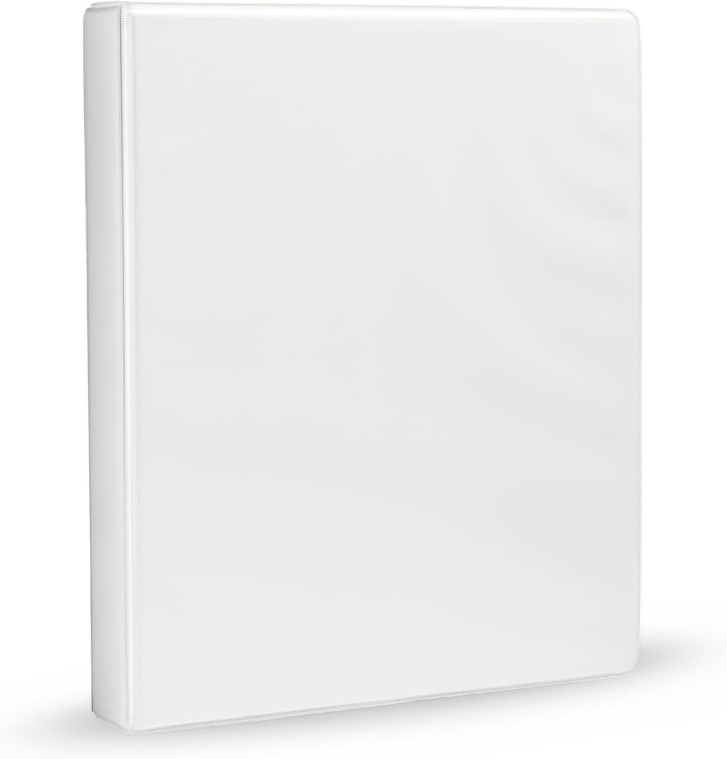 Amazon Basics 3-Ring Binder, 1-Inch, Customizable, with Pockets 1-Pack, White