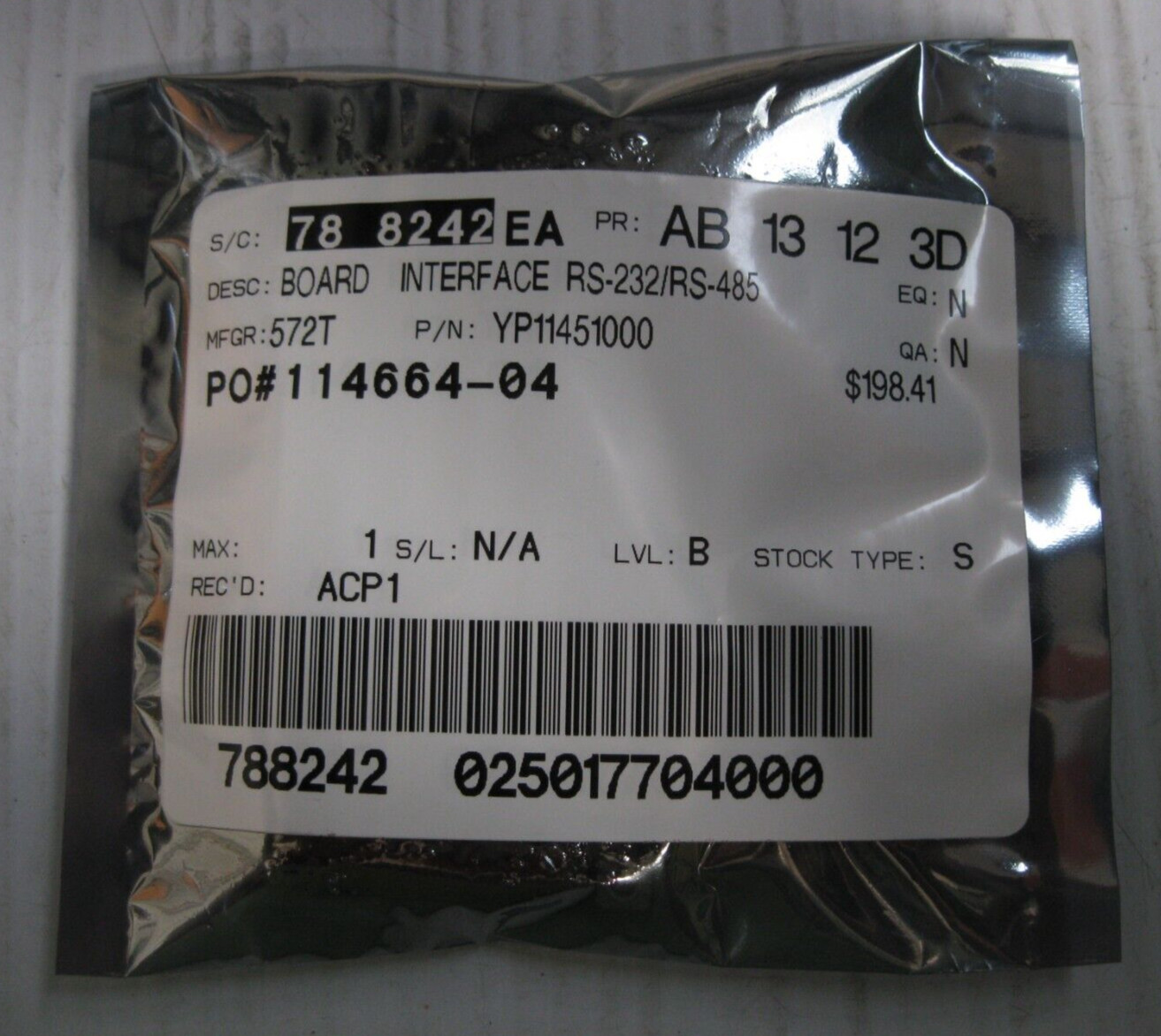 Eberline YP11451000 Interface Board RS-232/RS-485  NEW