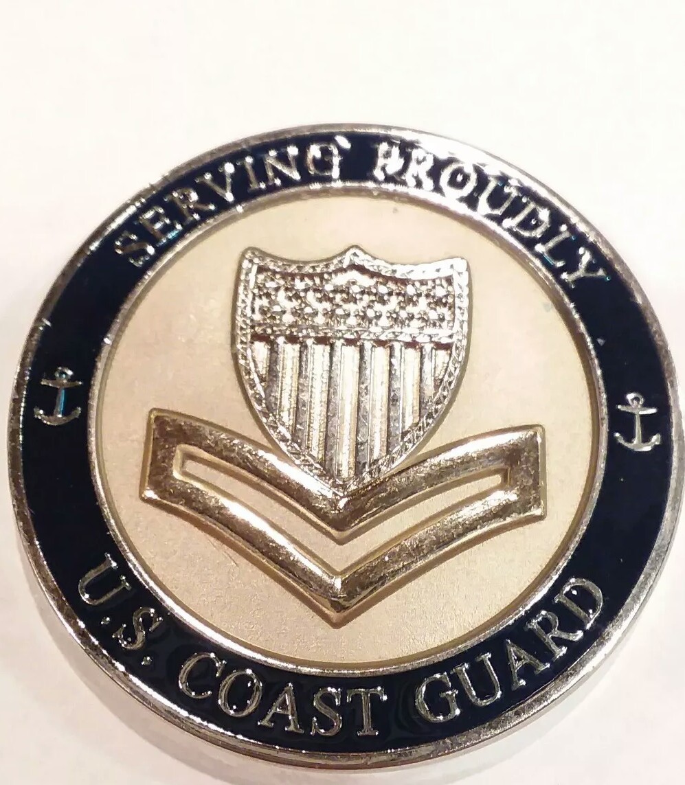 USCG U.S. Coast Guard Petty Officer Second Class Engraveable Challenge Coin