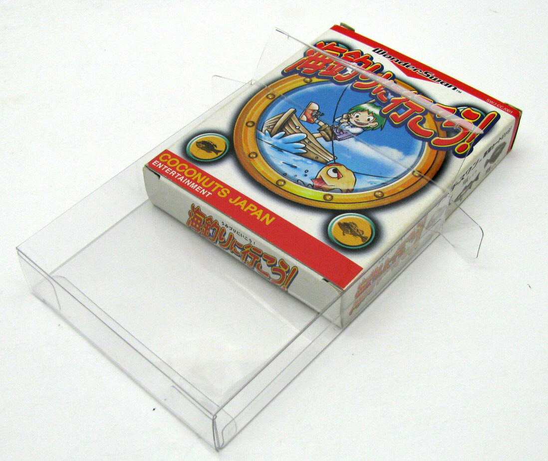 1x BANDAI WONDERSWAN CIB GAME - CLEAR PLASTIC PROTECTIVE BOX PROTECTOR SLEEVE