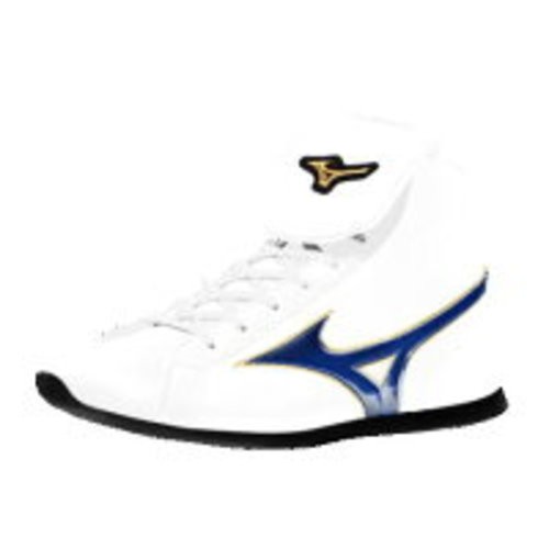 MIZUNO Boxing Shoes FINISHER LOW Suede White Navy Gold US7.5 (25.5cm) 21GX2300