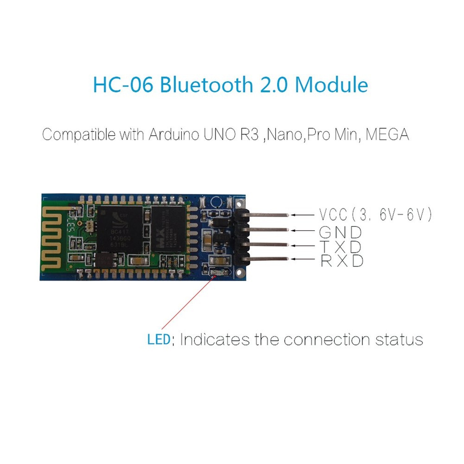 DSD TECH HC-06 Wireless Bluetooth Serial Transceiver Support Module Slave and...