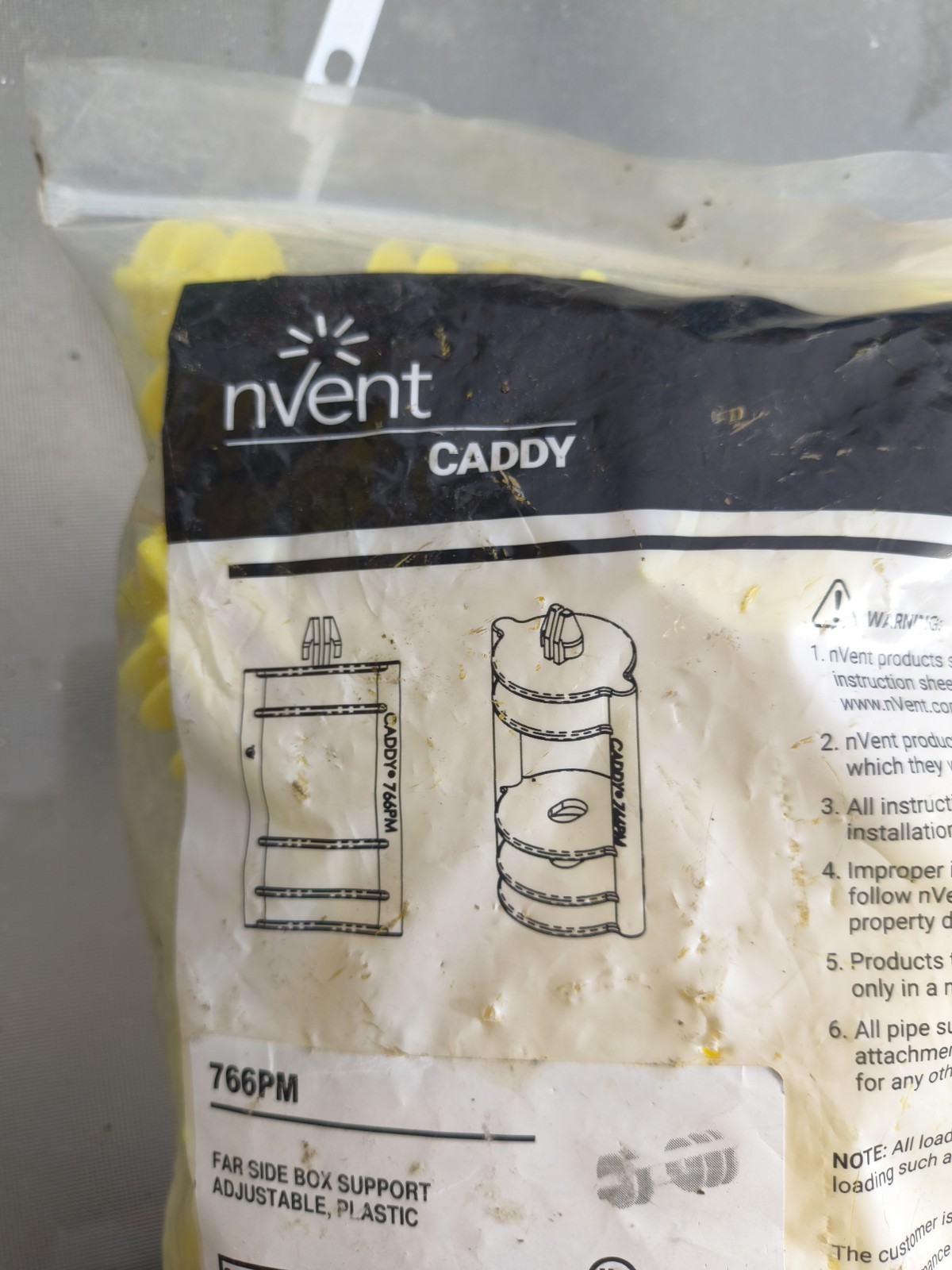 nVent CADDY 766PM Far Side Box Support, Adjustable Plastic (Pack of...