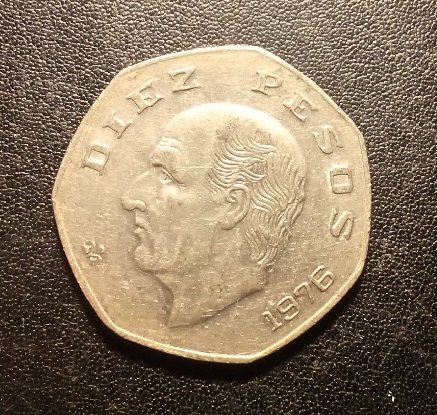 1976 Mexico 10 Pesos Coin