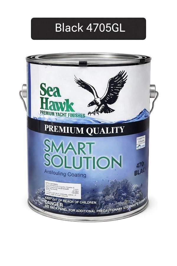 Sea Hawk Smart Solution Antifouling Ablative Bottom Paint Black Gallon 4705GL