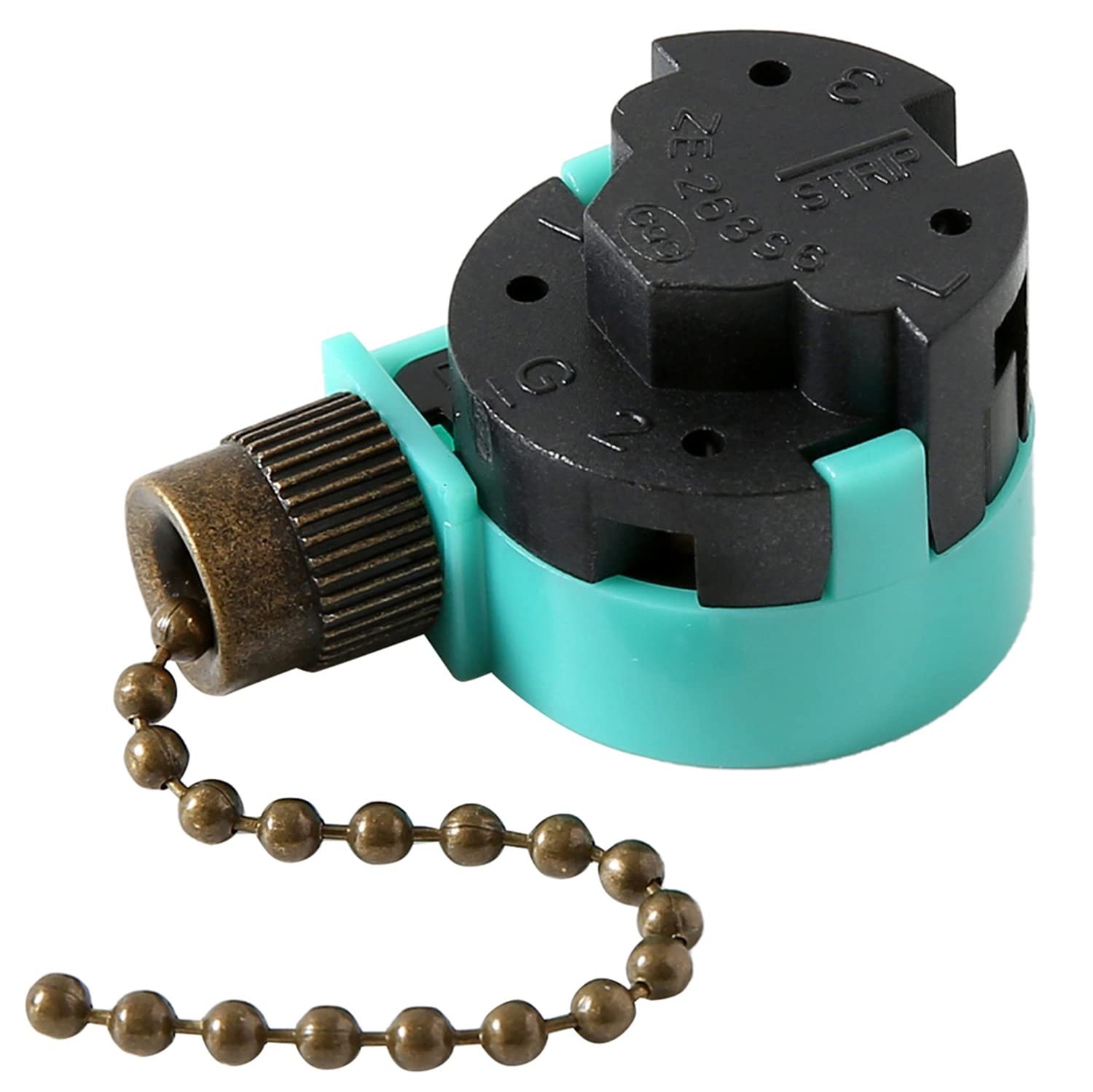 Ceiling Fan Switch ZE-268S6 3 Speed 4 Wire Bronze Zing Ear For Ceiling Light Fan