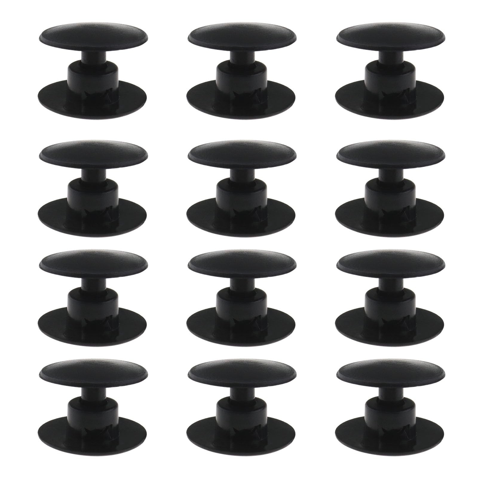 Create idea 12 Pairs Croc Rivets Buttons 15.5mm Female 15.5mm, 15mm, Black
