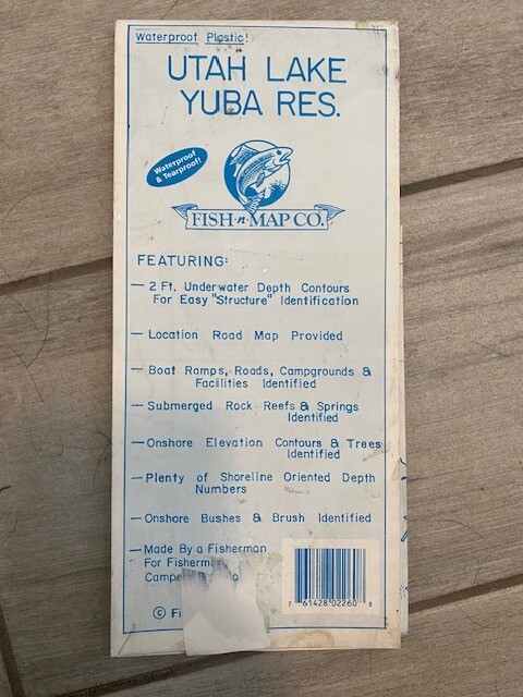 Utah, Yuba Lake Map fish-n-map co fish n map fishn
