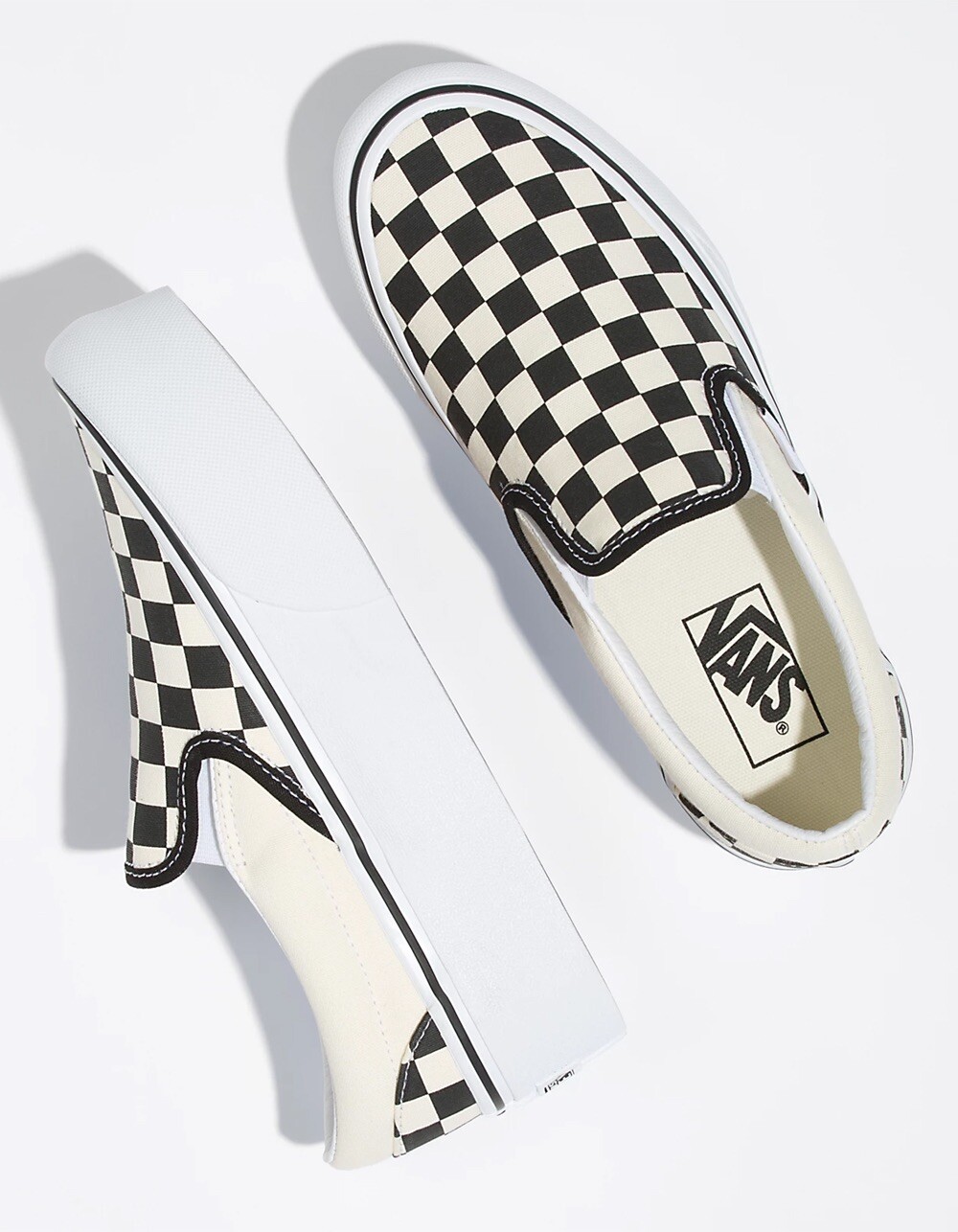 Vans Classic Slip on Stackform Women's SIZE 6-10 34mm platform checkerboard