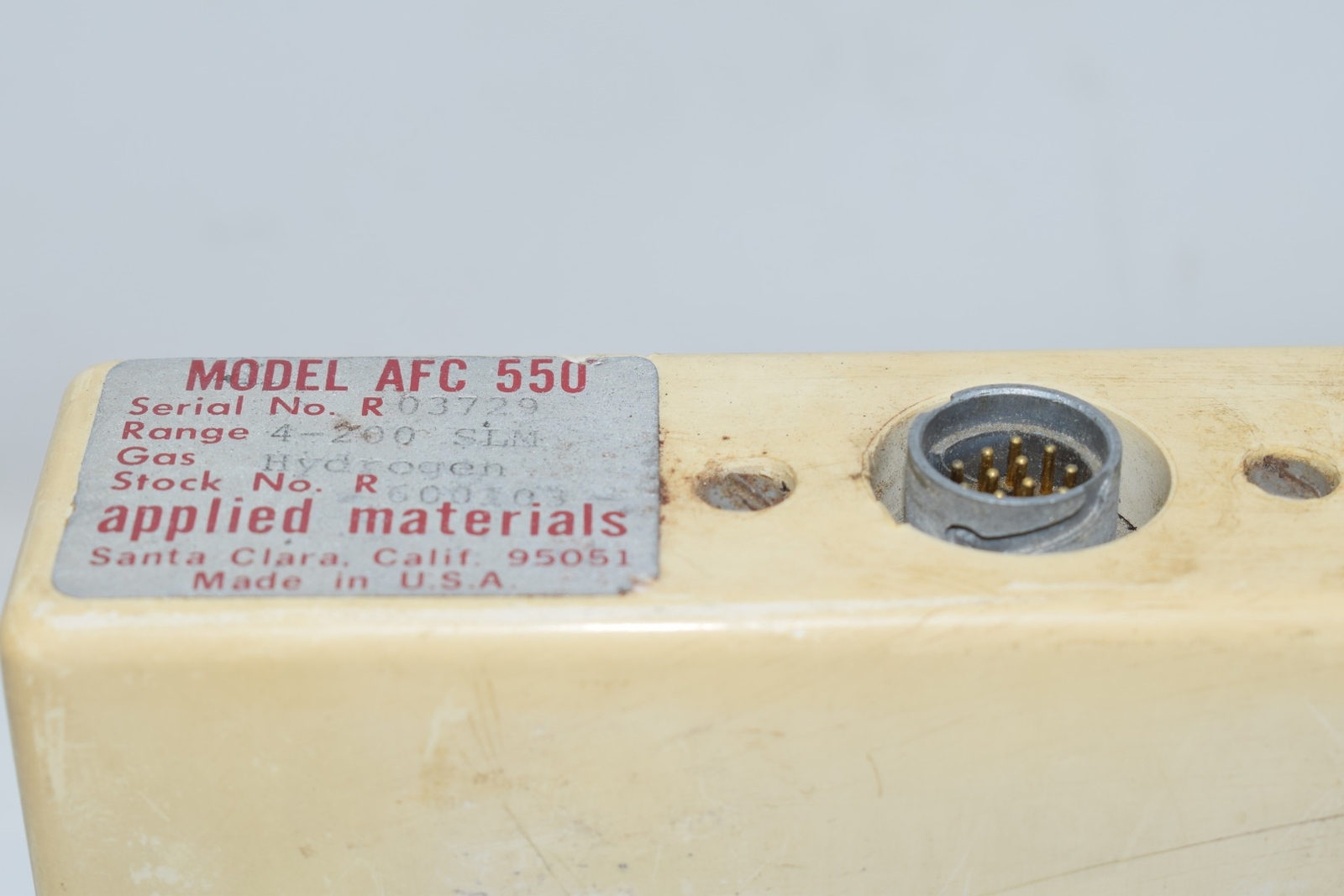 Applied Materials AMAT AFC 550 Mass Flow Controller Hydrogen Gas 4-200 SLM