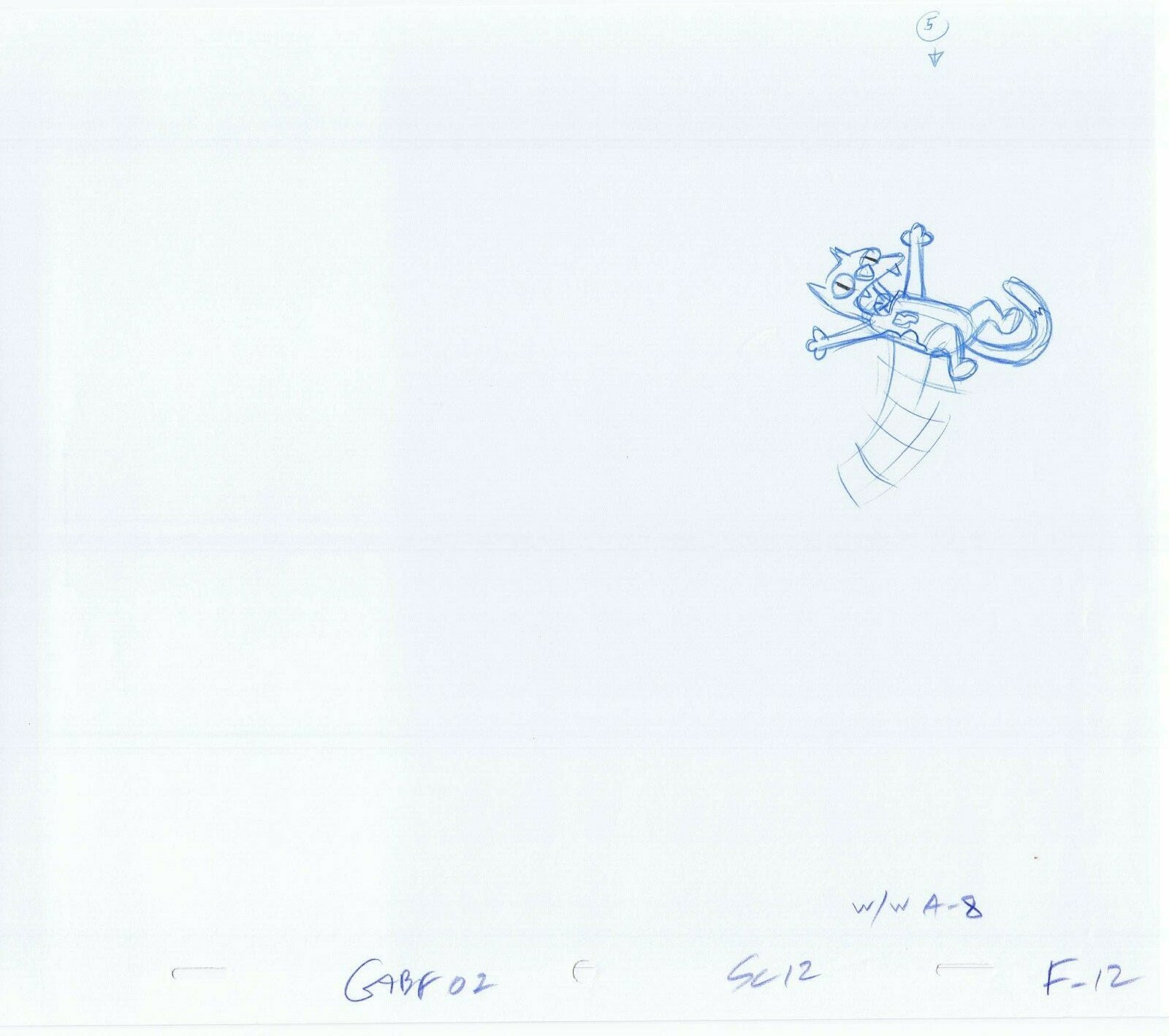 Simpsons Snowball 2005 Original Art w/COA Animation Prod Pencil GABF02 F12