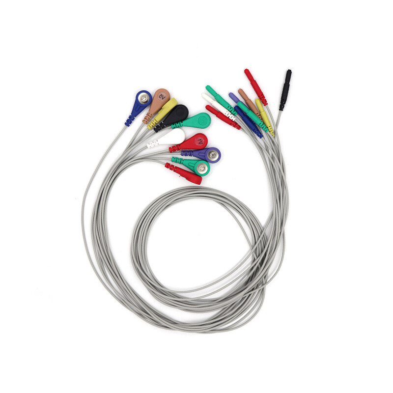 7 Lead ECG/EKG leadwire Snap Holter Recorder ECG Patient Monitor Cable Free ship