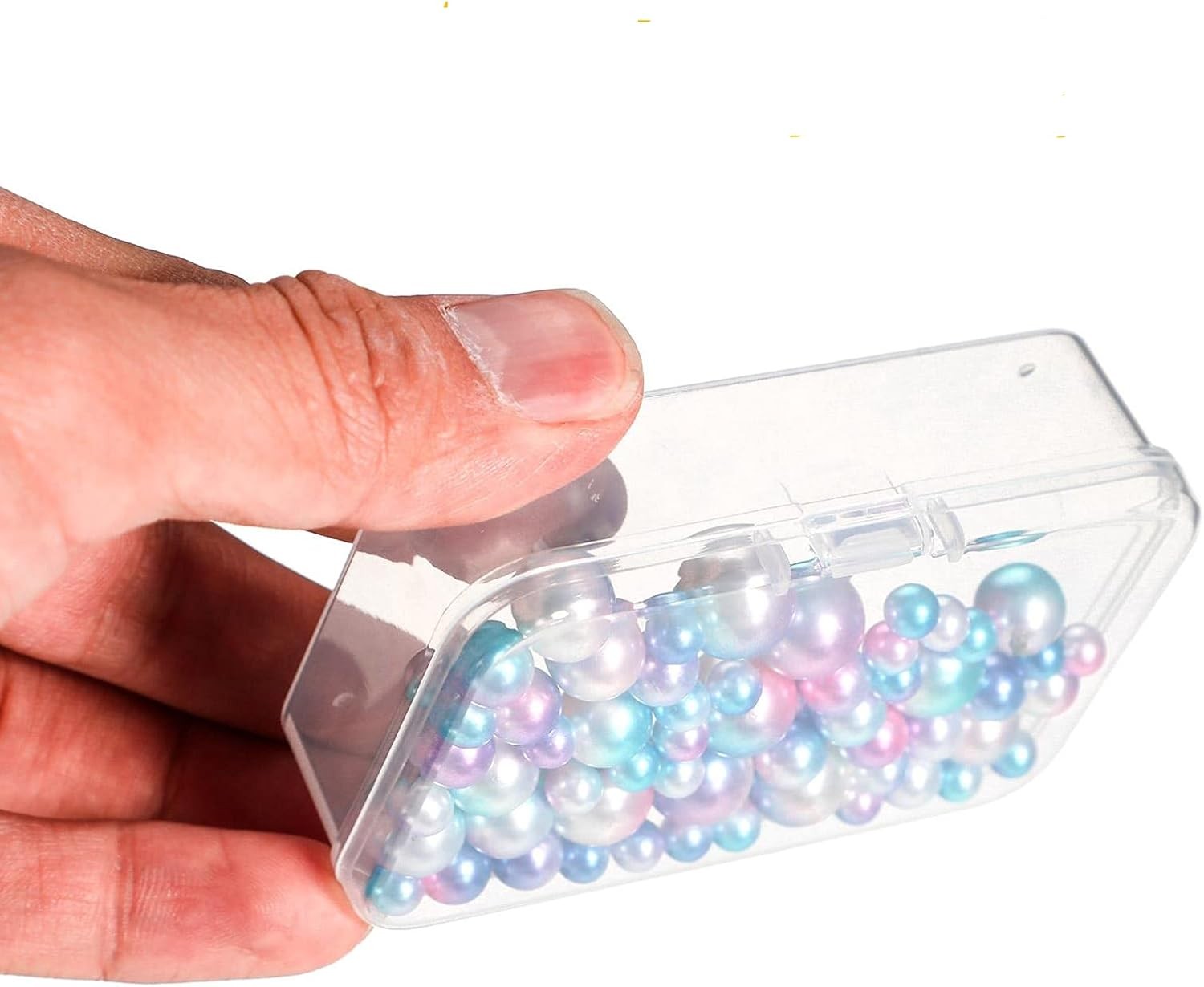 6 Pieces Mini Plastic Clear Beads Storage Containers Box for Collecting Small...