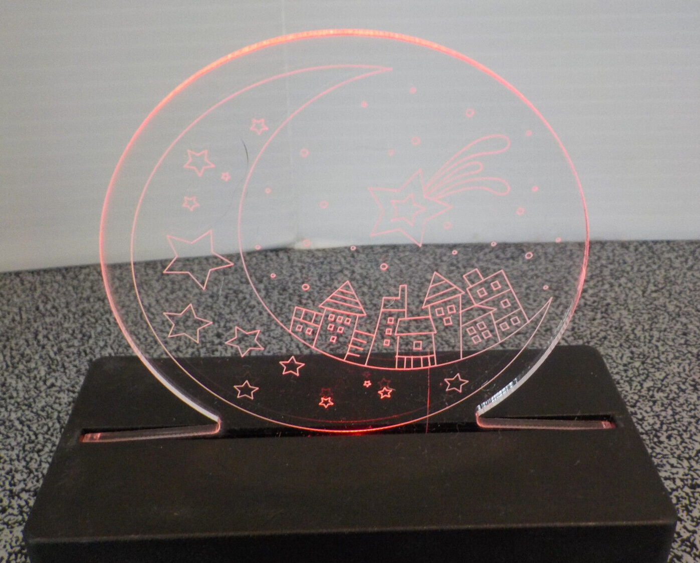 Starry Night Tabletop Light LED Coloring Changing 7 Different Colors W/Batteries