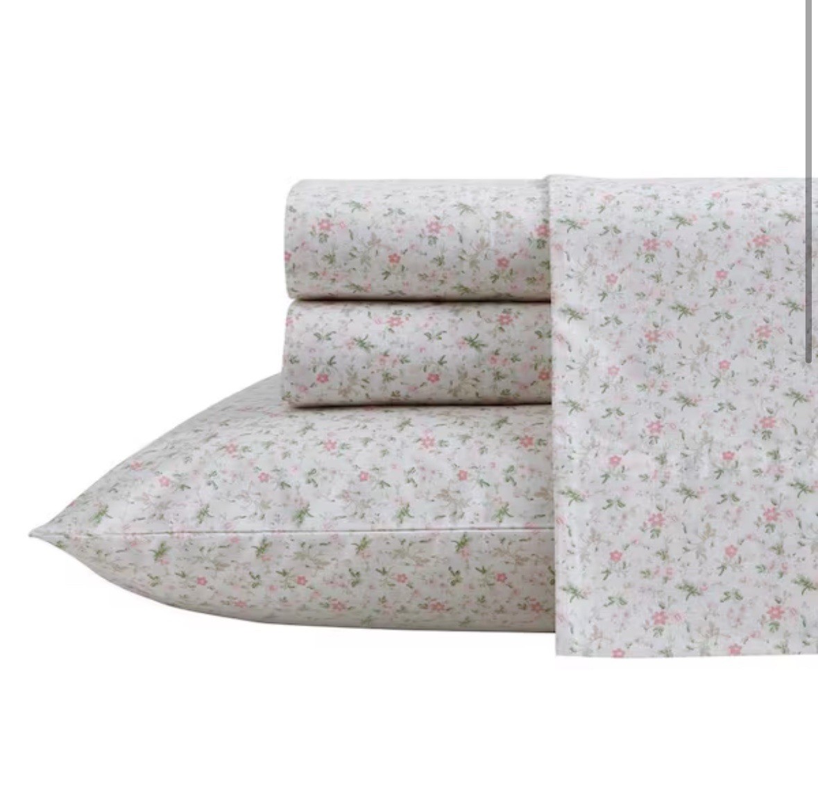 Laura Ashley Cotton Percale Queen Sheet Set