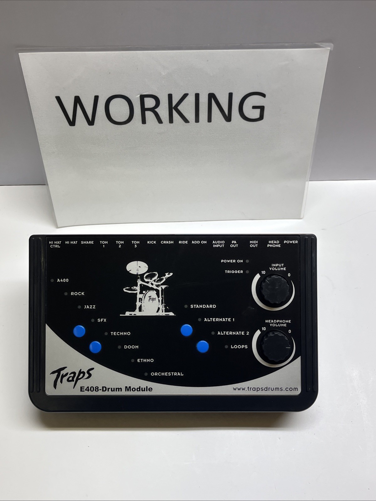 Traps Drums E408 Drum Module – Tested Working – Module Only