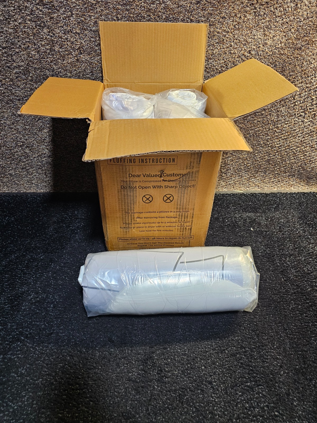 (QTY 4) Utopia UB05749US Bed Pillows for Sleeping White King Size Hotel Pillow
