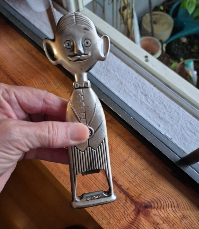SAMMELIER STANDING WAITER METAL BOTTLE OPENER  Made in Italy