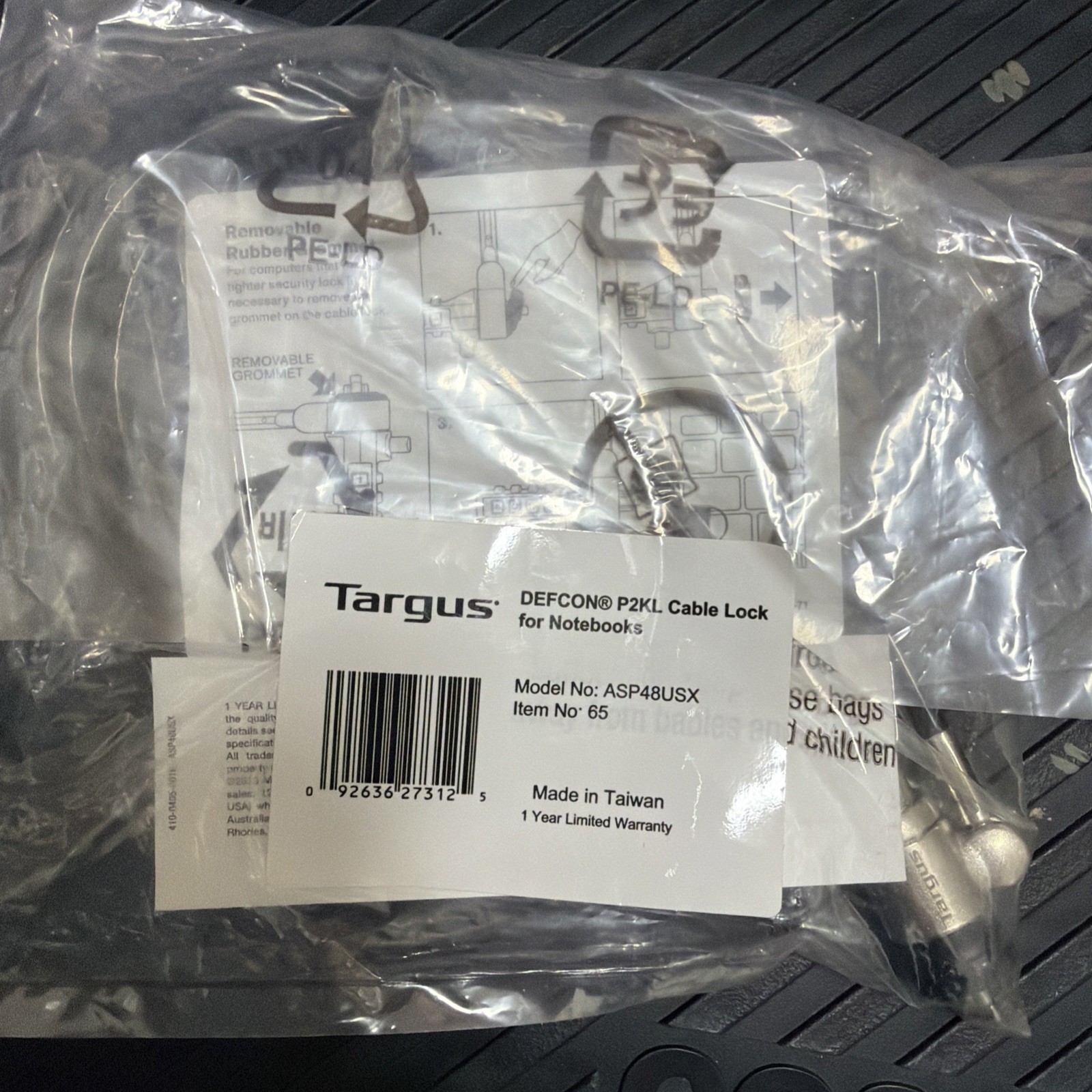 Targus DEFCON Cable Lock for Notebooks (ASP48USX)