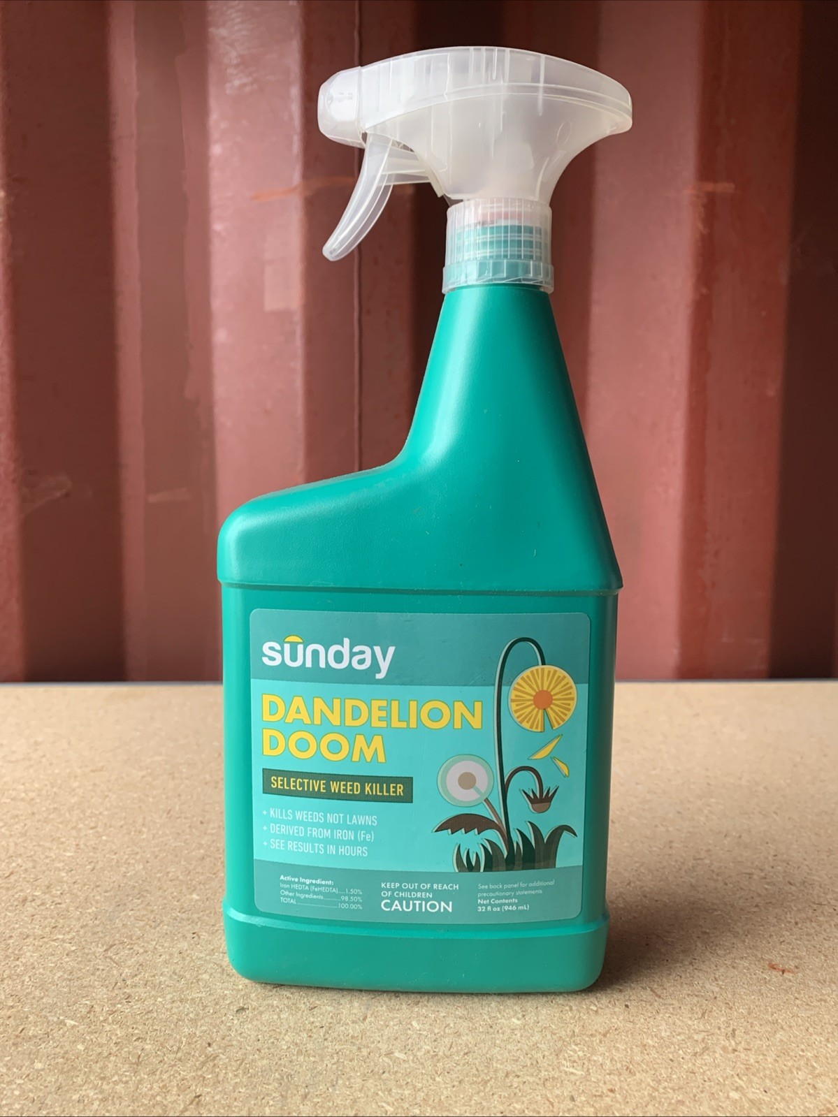 SUNDAY Dandelion Doom Herbicide Spot Treatment - Kills Weed Not Lawns! - 32 Oz.