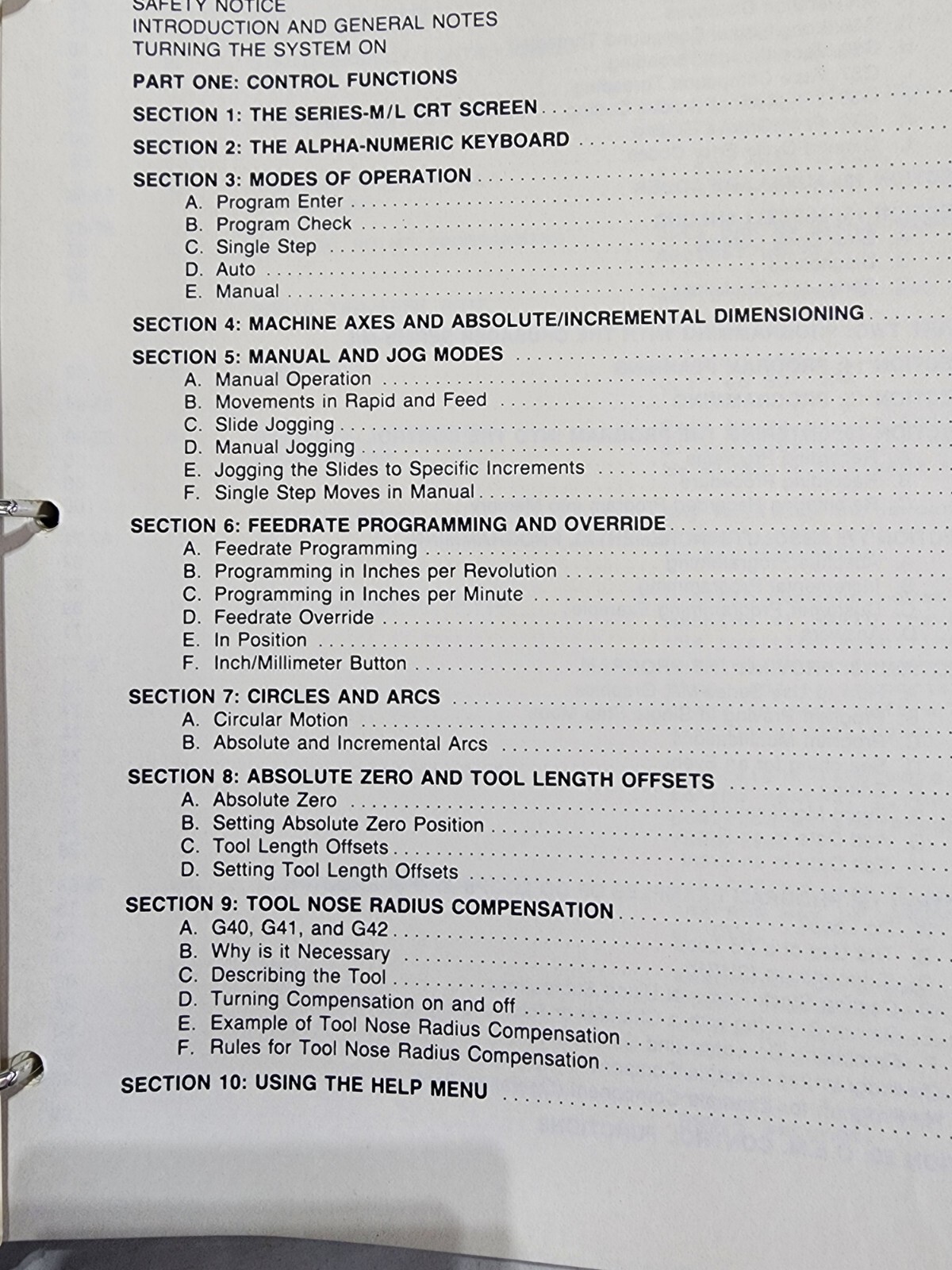 Anilam Crusader Series M/L Programming Manual