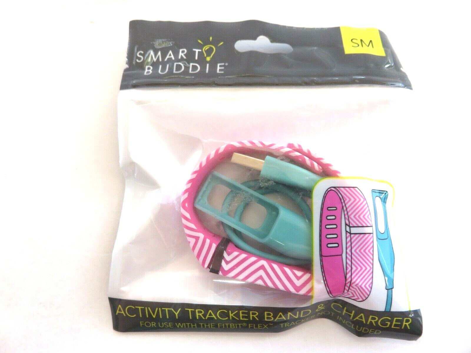 NEW Smart Buddie Activity Tracker Band & Charger for Fitbit Flex (Small-Pink)