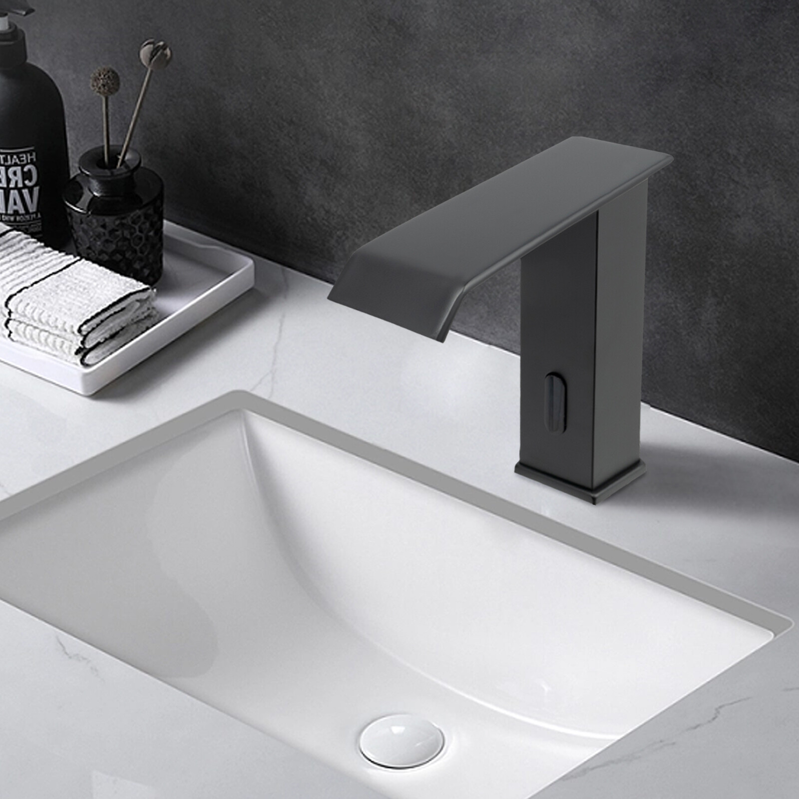 Touchless Waterfall Bathroom Faucet with Infrared Sensor for Easy Use