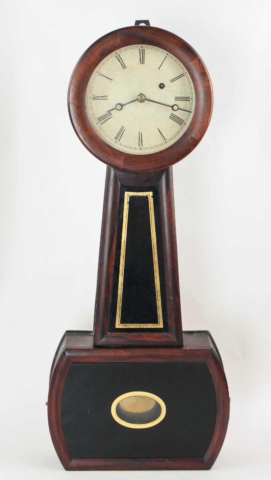 American weight driven banjo clock @ 1840s Original Good  Howard & Davis?