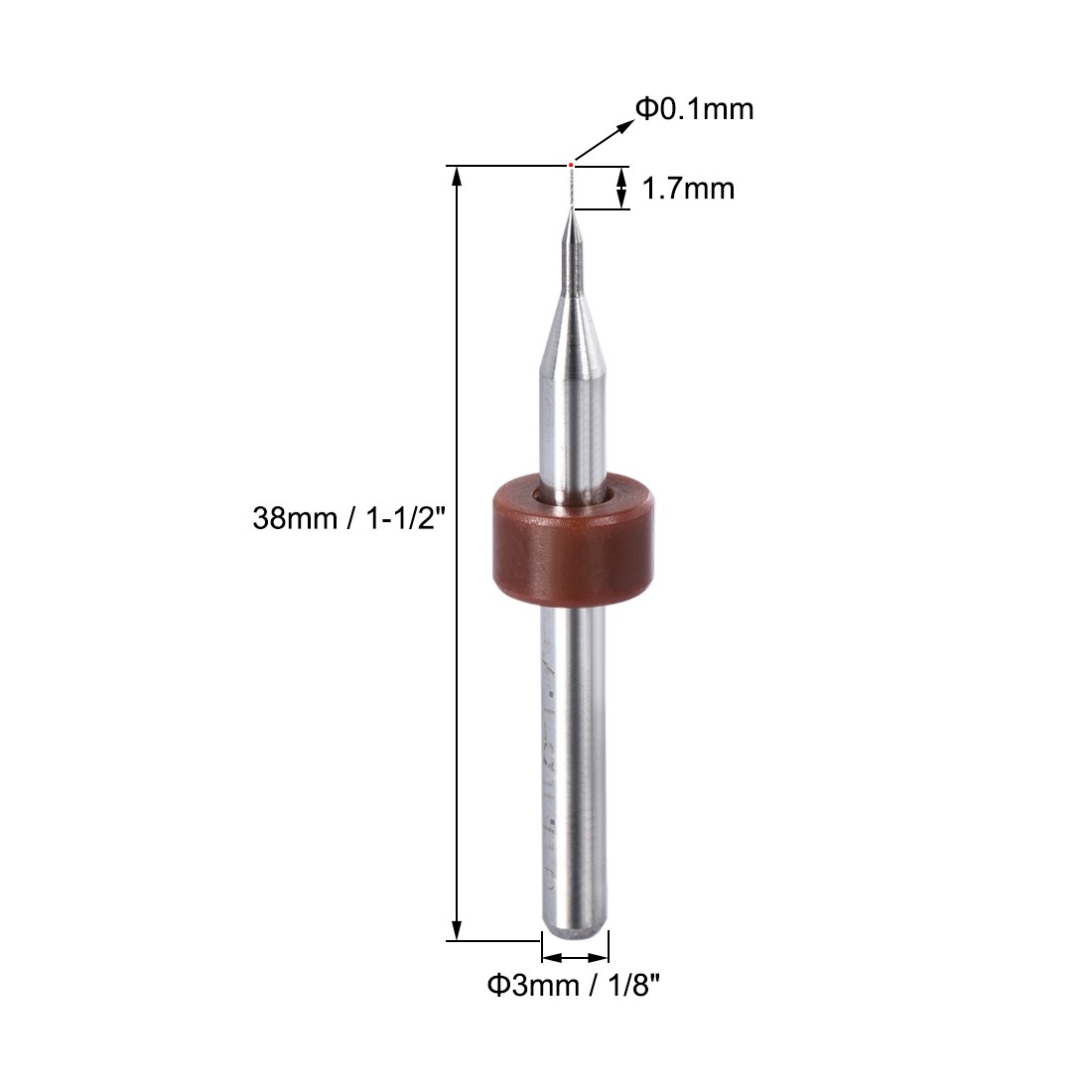 10pcs 0.1mm Carbide CNC Engraving Circuit Board Micro PCB Drill Bits