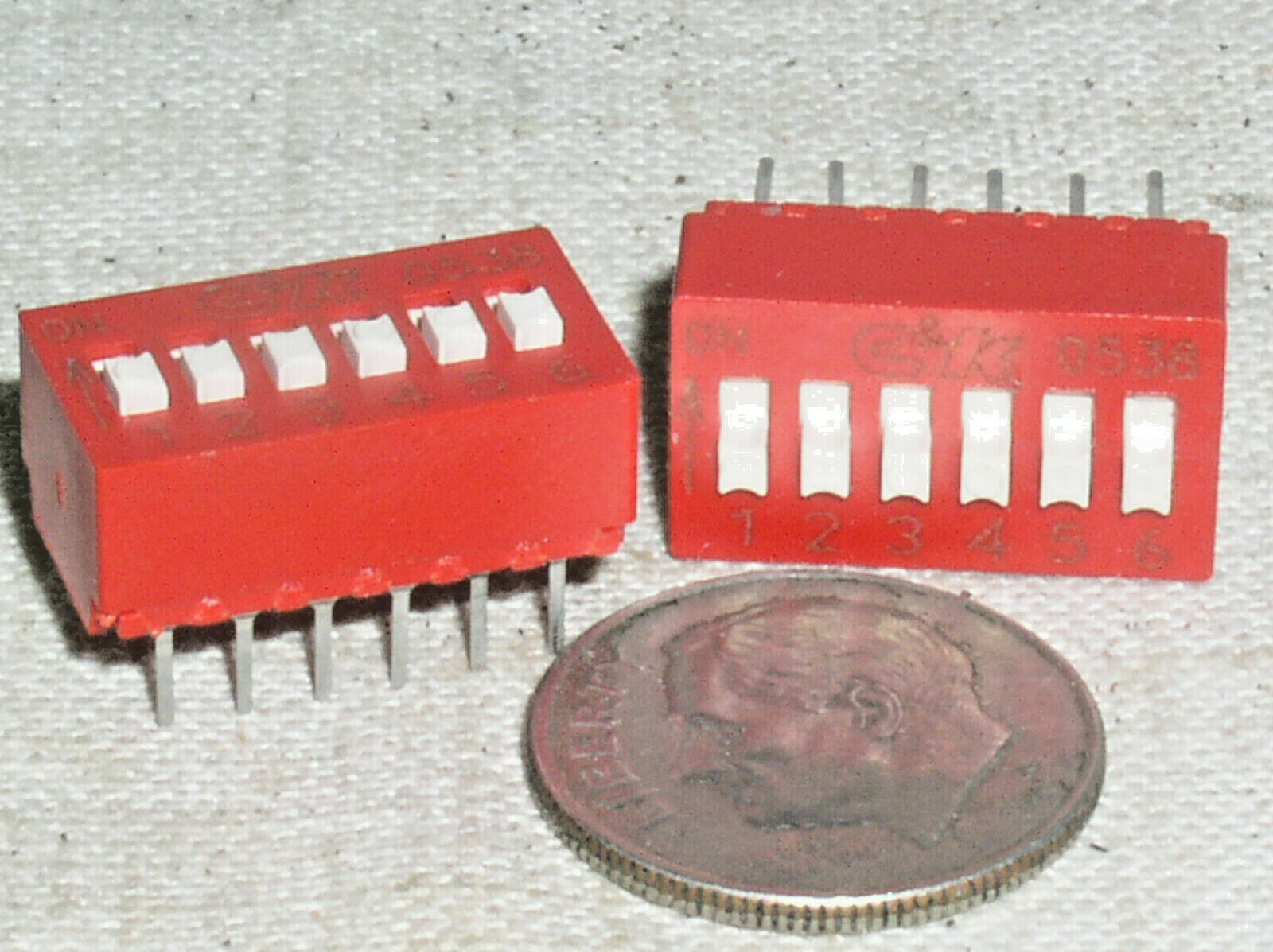 2 NEW CK C&K BD06 6 POS POSITION SPST 12 PIN AU PIANO DIP SWITCH SW 6PST USA