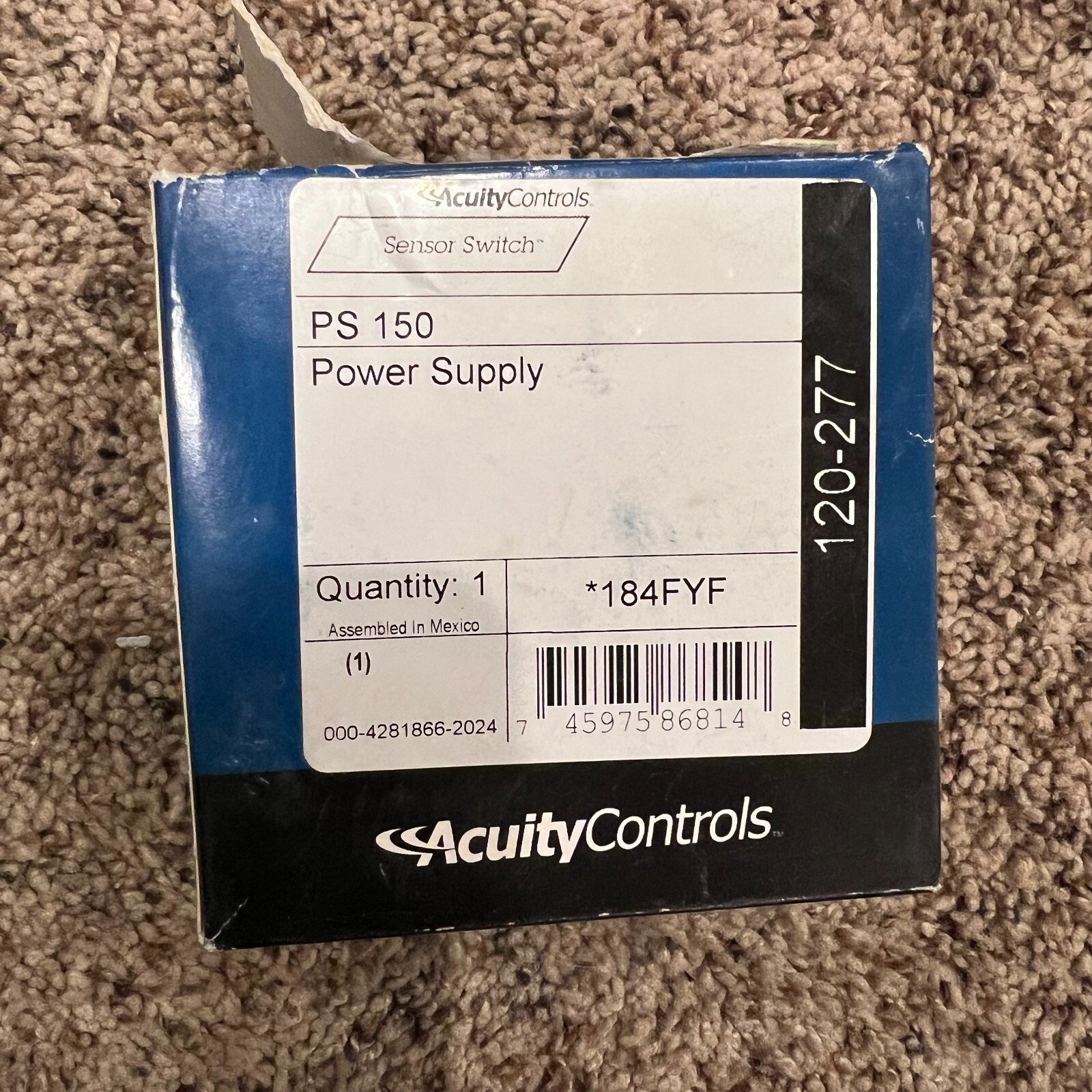 Acuity Controls Sensor Switch PS-150 Power Supply 15VDC 150mA