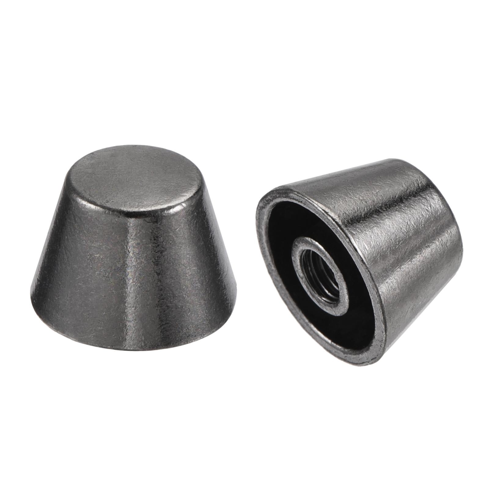 10x7mm Rivet Studs Screw Back Flat Cable Feet Stud Dark Grey 12pcs