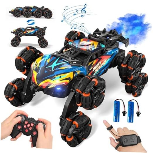 8WD Gesture Sensing Road Stunt Car, Remote Control Cars with LED Light, Music
